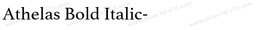 Athelas Bold Italic字体转换